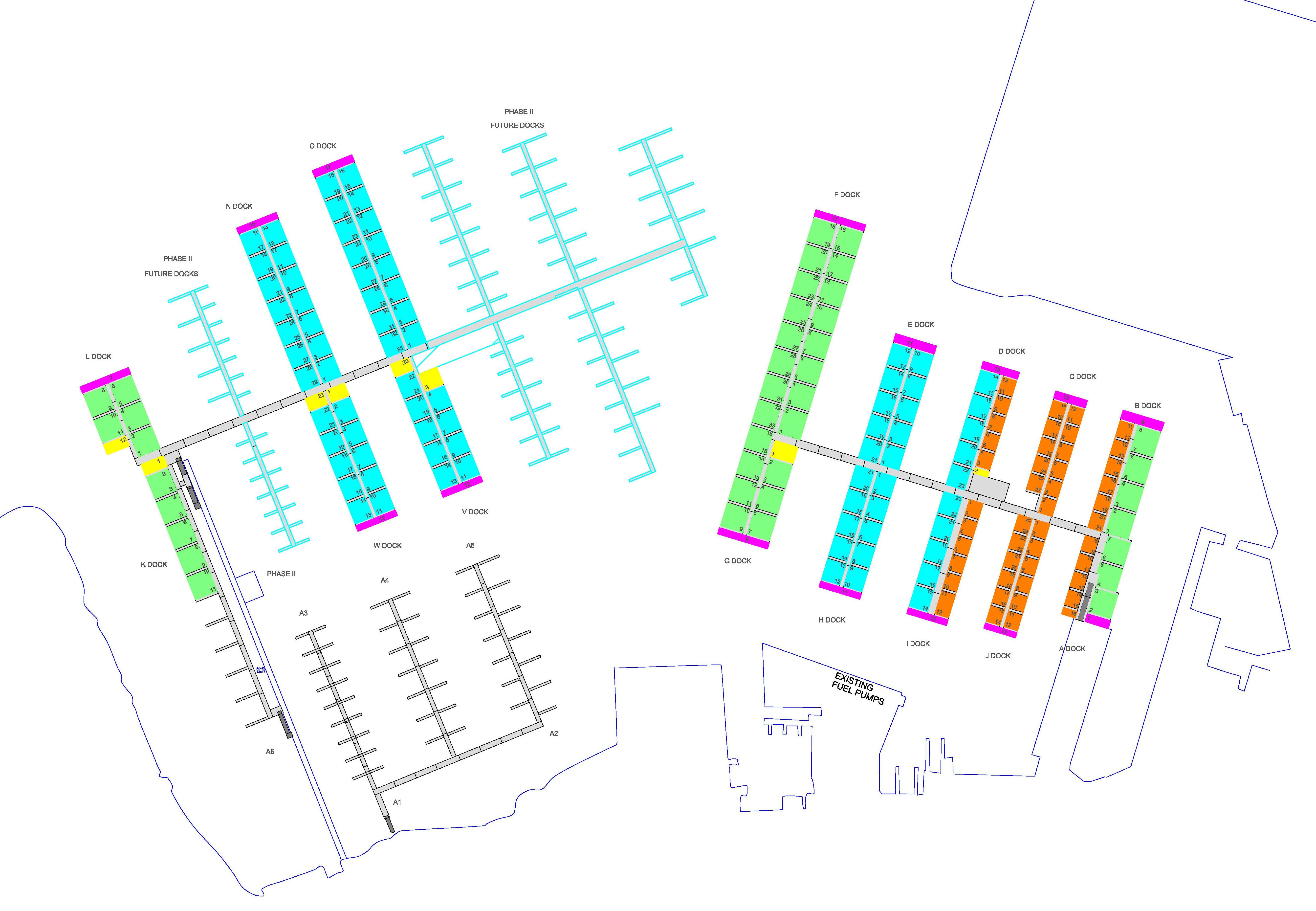 Slip Map Harbour West Marina